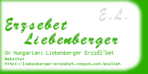 erzsebet liebenberger business card